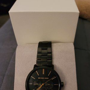Michael Kors Multifunction Black and Gold Watch